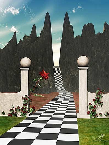 Wandbild Computerkunst Kurt Lochte Titel Path Of Life