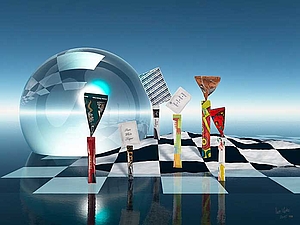 Sugar Island, 3D-COMPUTERKUNST 2019 - Kurt Lochte, signiert - Limitierung: 30