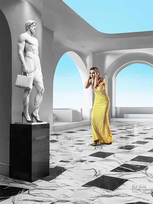 Wandbild: Digital Art - GAGA 1 2026 - Kurt Lochte, signiert - Limitierung: 30