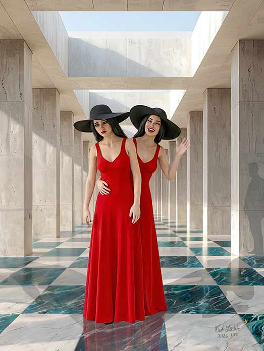 Wandbild: Digital Art - GAGA 4 2026 - Kurt Lochte, signiert - Limitierung: 30