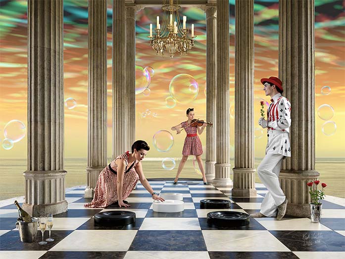 Wandbild: Digital Art - Games 3 2026 - Kurt Lochte, signiert - Limitierung: 30