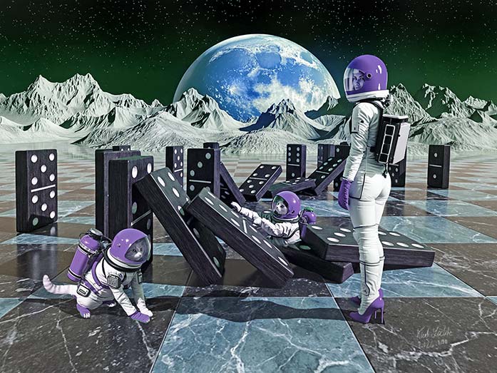 Wandbild: Digital Art - Games 4 2026 - Kurt Lochte, signiert - Limitierung: 30